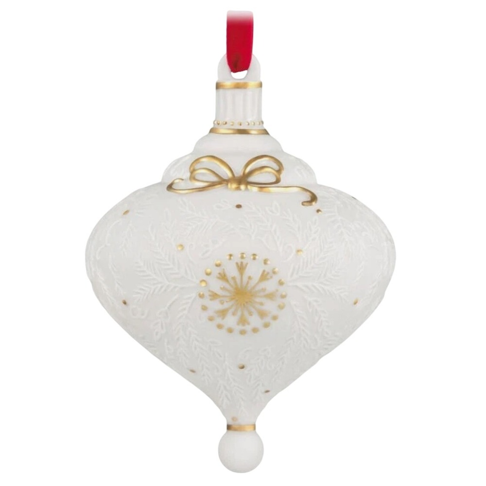 Hallmark Keepsake Elegant Evergreens Holiday Heirlooms Ornament 14K Gold Accents